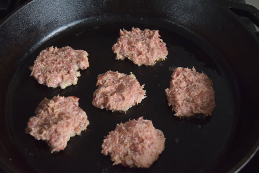 cooking meat patties