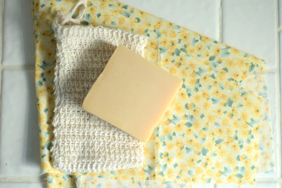tallow bar soap and sock