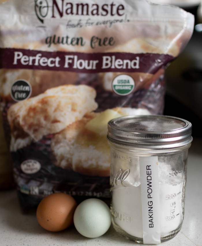 flour baking powder eggs